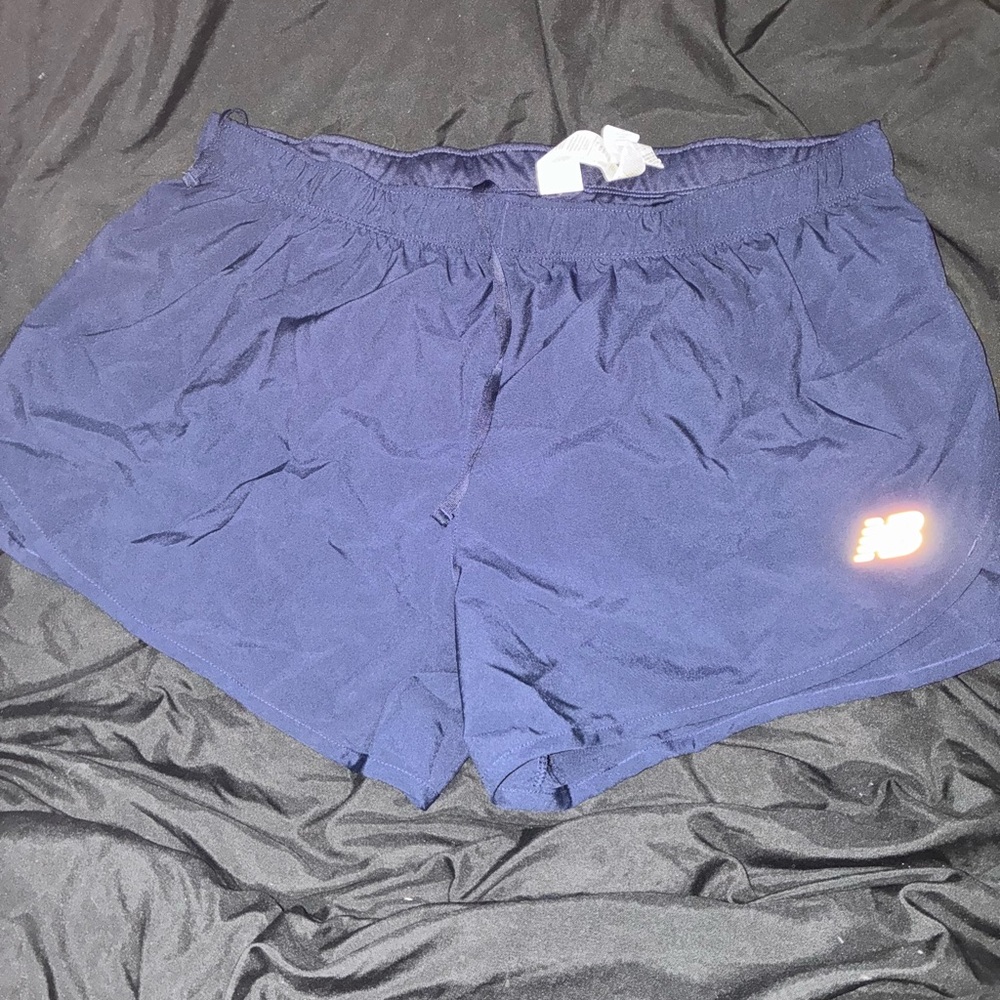New Balance Women's Athletic Shorts in Navy with Logo